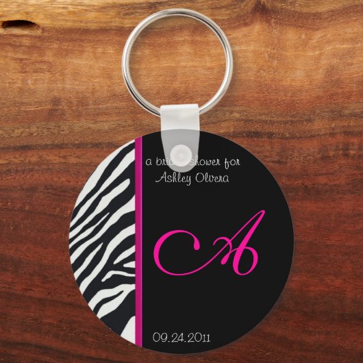Zebra Brautparty Schlüsselanhänger (Vorderseite)