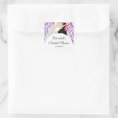 Zebra Bride Groom Brautparty Sticker Lila (Tasche)