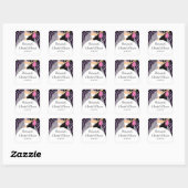 Zebra Bride Groom Brautparty Sticker Lila (Blatt)