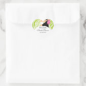 Zebra Bride Groom Brautparty Sticker Lime Green (Tasche)