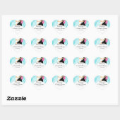Zebra Bride Groom Brautparty Sticker Türkis (Blatt)