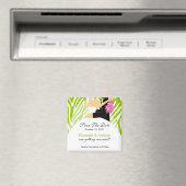 Zebra Bride Groom speichern Datum Magnet (In Situ (Geschirrspüler))