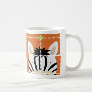 Zebra-Briefmarke Kaffeetasse
