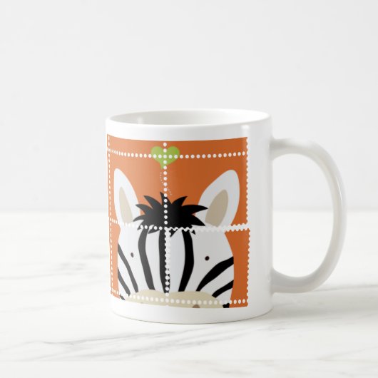 Zebra-Briefmarke Kaffeetasse (Rechts)