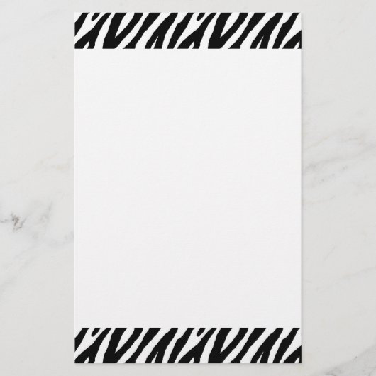 Zebra Briefpapier (Vorderseite)