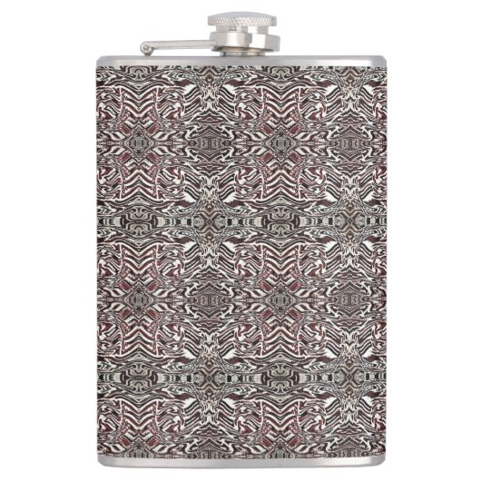 Zebra Brown Flachmann (Vorderseite)