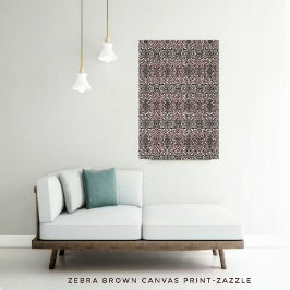 Zebra Brown Leinwanddruck
