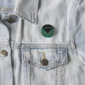 Zebra Brown und Aquamarin mit Monogramm Button (Beispiel)