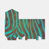 Zebra Brown und Aquamarin Print Geschenkschachtel (Ungefaltet)