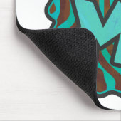 Zebra Brown und Aquamarin Wild Me Design Mousepad (Ecke)
