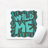 Zebra Brown und Aquamarin Wild Me Design Mousepad (Mit Mouse)