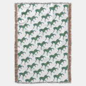 Zebra Brown und Aquamarine Print-Silhouette Decke (Vorderseite Vertikal)