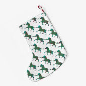 Zebra Brown und Aquamarine Print-Silhouette Kleiner Weihnachtsstrumpf (Rückseite (Hängend))