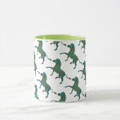 Zebra Brown und Aquamarine Print-Silhouette Tasse (Zentrum)