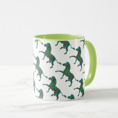 Zebra Brown und Aquamarine Print-Silhouette Tasse (VorderseiteRechts)