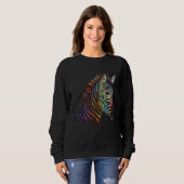 Zebra Bunt Tier Zoo Tier Sweatshirt (Vorne ganz)