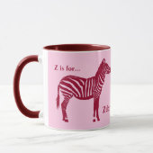 Zebra - Burgund und Rosa Tasse (Links)