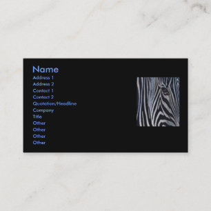 Zebra Business Card Visitenkarte