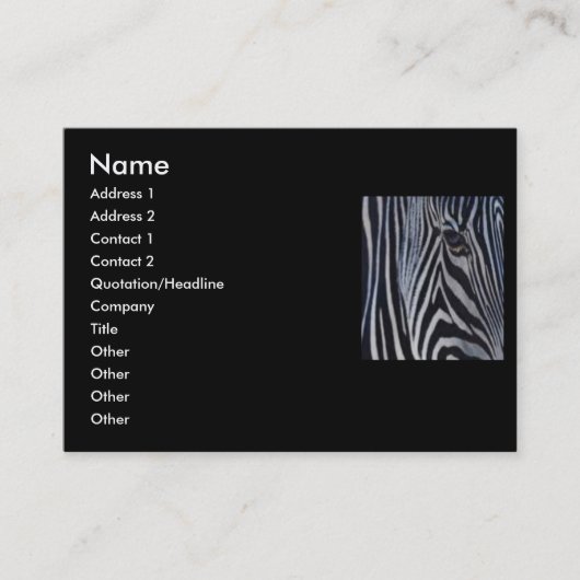 Zebra Business Card Visitenkarte (Vorderseite)
