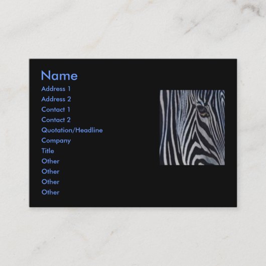 Zebra Business Card Visitenkarte (Vorderseite)