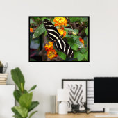 Zebra Butterfly Poster (Heimbüro)