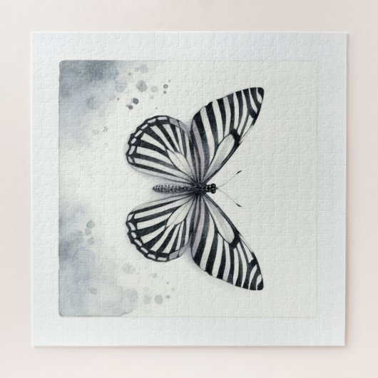 Zebra Butterfly Watercolor AREF295 - Watercolor Puzzle (Horizontal)
