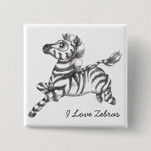 Zebra Button Flair