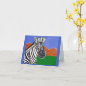 Zebra by Joel Anderson small greeting card Karte (Gelbe Blume)