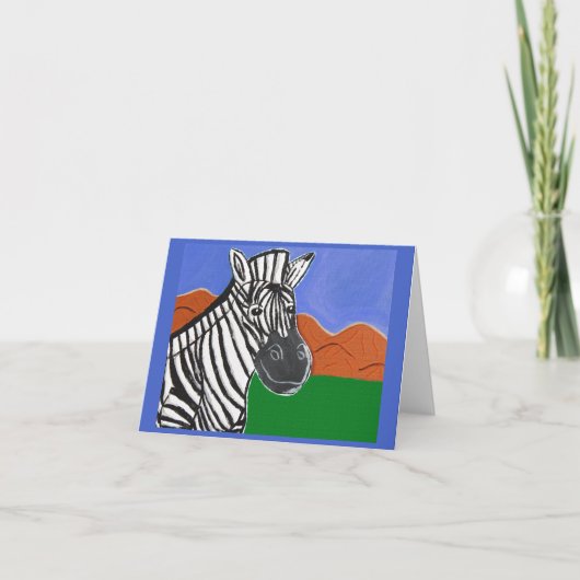 Zebra by Joel Anderson small greeting card Karte (Vorderseite)