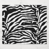 Zebra Camouflage Black and White Artistic Pattern Bierflaschenetikett (Einzelnes Label)