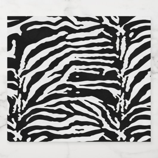 Zebra Camouflage Black and White Artistic Pattern Bierflaschenetikett (Einzelnes Label)