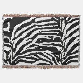 Zebra Camouflage Black and White Artistic Pattern Decke