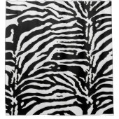 Zebra Camouflage Black and White Artistic Pattern Duschvorhang (Vorderseite)