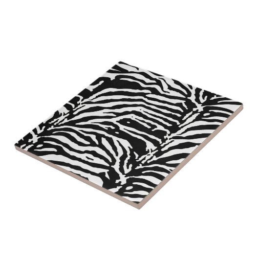 Zebra Camouflage Black and White Artistic Pattern Fliese (Seite)