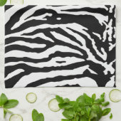 Zebra Camouflage Black and White Artistic Pattern Geschirrtuch (Gefaltet)
