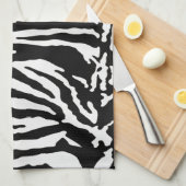 Zebra Camouflage Black and White Artistic Pattern Geschirrtuch (Viertel Falte)