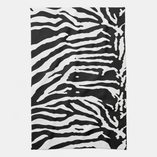Zebra Camouflage Black and White Artistic Pattern Geschirrtuch (Vertikal)