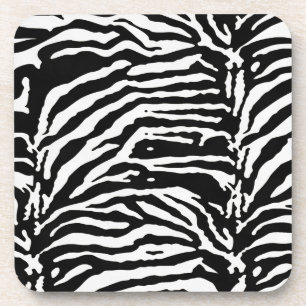 Zebra Camouflage Black and White Artistic Pattern Getränkeuntersetzer
