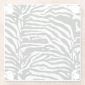 Zebra Camouflage Black and White Artistic Pattern Glasuntersetzer (Rückseite)