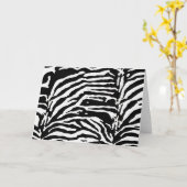 Zebra Camouflage Black and White Artistic Pattern Karte (Gelbe Blume)