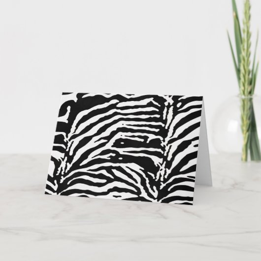 Zebra Camouflage Black and White Artistic Pattern Karte (Vorderseite)