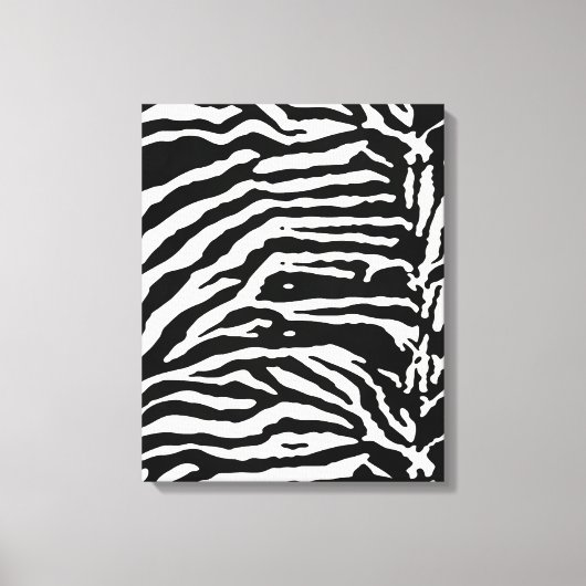 Zebra Camouflage Black and White Artistic Pattern Leinwanddruck (Vorderseite)