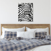 Zebra Camouflage Black and White Artistic Pattern Leinwanddruck (Insitu (Schlafzimmer))