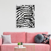 Zebra Camouflage Black and White Artistic Pattern Leinwanddruck (Insitu (Wohnzimmer))