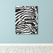 Zebra Camouflage Black and White Artistic Pattern Leinwanddruck (Insitu (Holzboden))