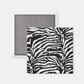 Zebra Camouflage Black and White Artistic Pattern Magnet (Vorderseite/Rückseite)