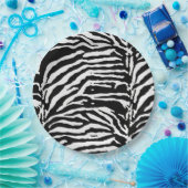 Zebra Camouflage Black and White Artistic Pattern Pappteller (Party)