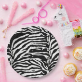 Zebra Camouflage Black and White Artistic Pattern Pappteller (Party)