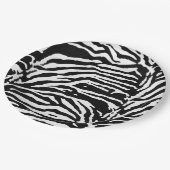 Zebra Camouflage Black and White Artistic Pattern Pappteller (Schrägansicht)