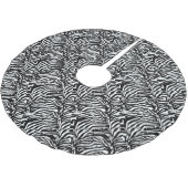 Zebra Camouflage Black and White Artistic Pattern Polyester Weihnachtsbaumdecke (Schrägansicht)